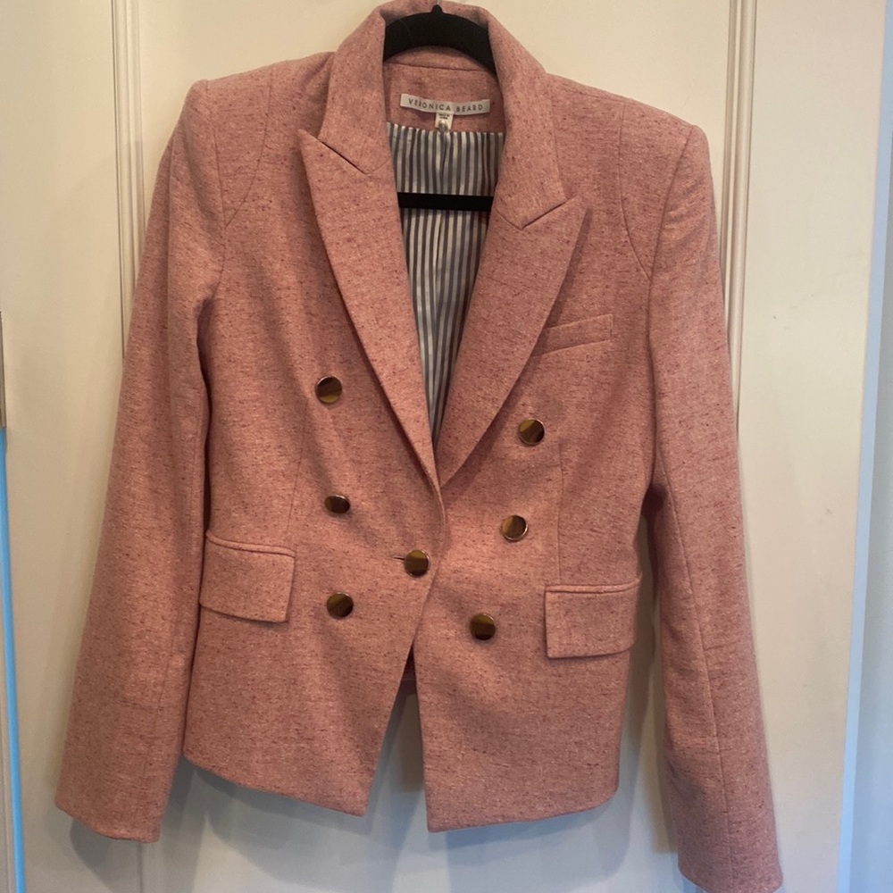 Veronica Beard size 6 pink tweed blazer